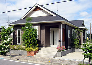 外断熱の地熱住宅　平屋住宅