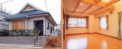 外断熱住宅　平屋　小屋裏も居室として利用可能